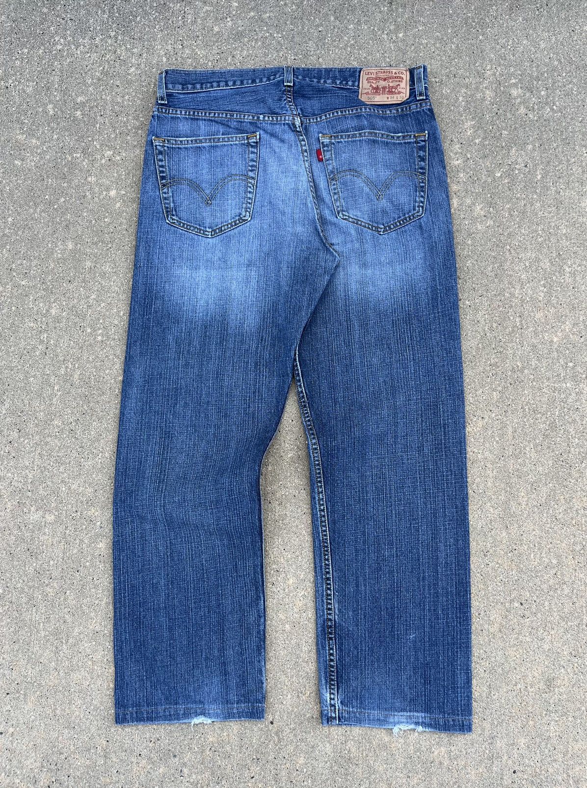 Levi's × Vintage Crazy Vintage 00’s Levi’s 505 Jeans Regular Fit Size US 34 / EU 50 - 7 Thumbnail