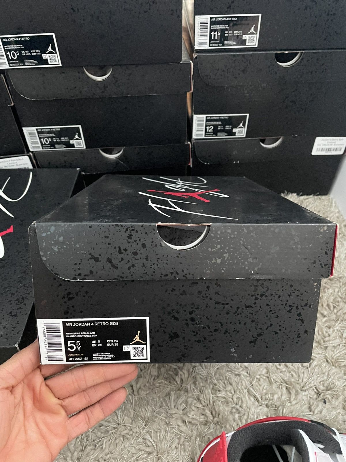 Jordan Brand Jordan 4 Red Cement Size US 5.5 / EU 38 - 9 Thumbnail