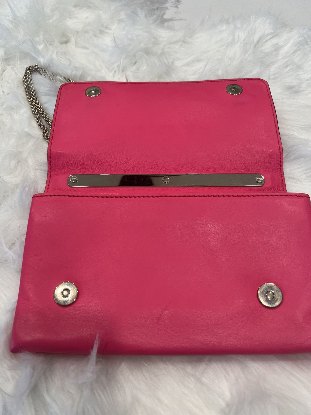 Valentino Valentino Rockstud Flap Chain Hot Pink Leather Crossbody Size ONE SIZE - 6 Thumbnail