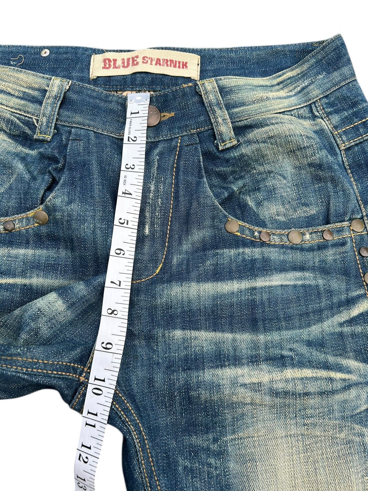 Kapital Vintage Blue Starnik Punk Bondage Faded Denim Jeans Size US 32 / EU 48 - 21 Thumbnail