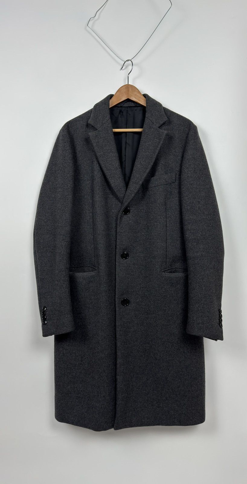 Hermes Hermes Heavy Wool Black-Grey Coat Size US M / EU 48-50 / 2 - 7 Thumbnail