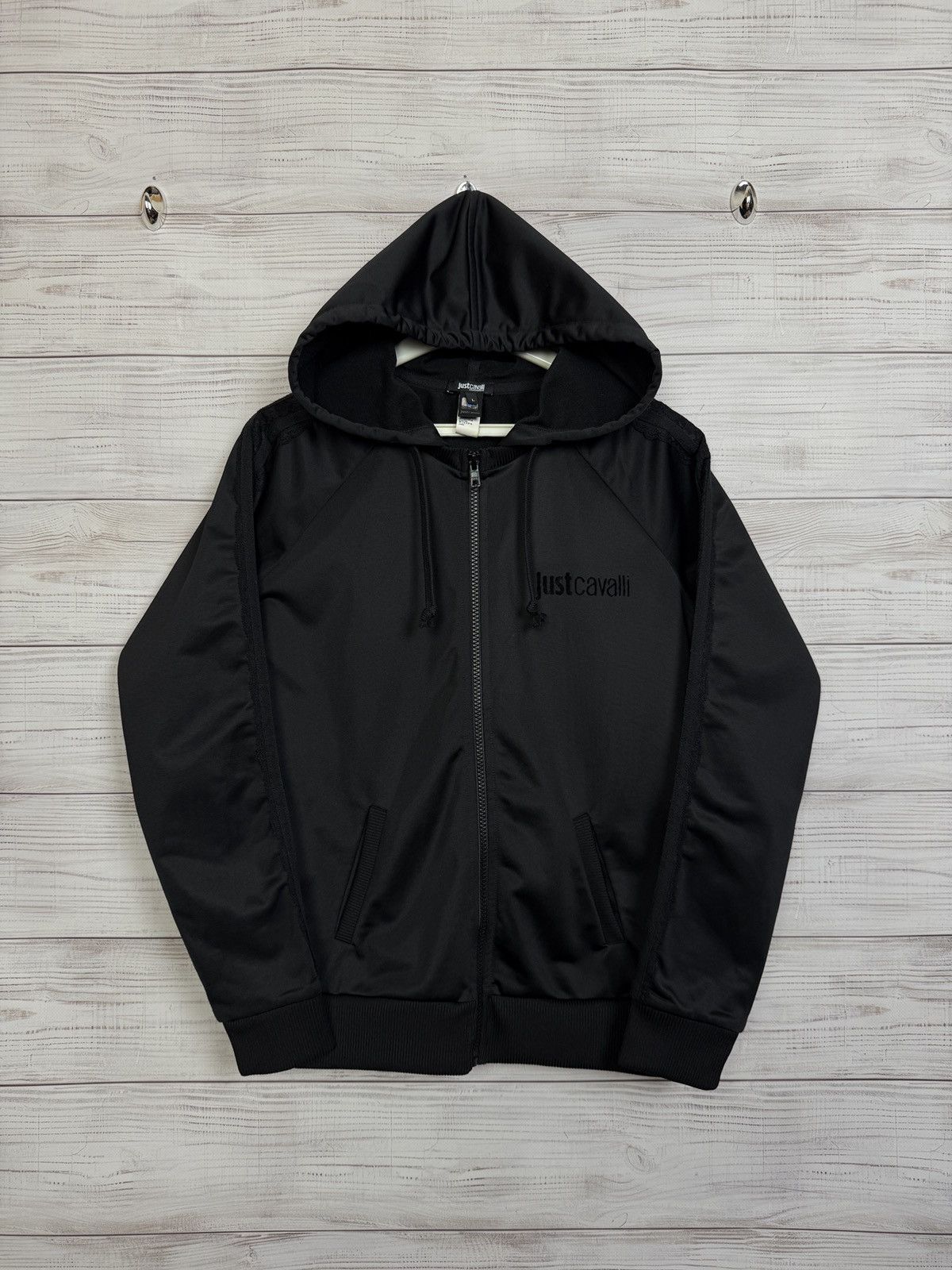 Just Cavalli Just Cavalli Vintage Y2k ZIP Hoodie Black Size L / US 10 / IT 46 - 1 Thumbnail