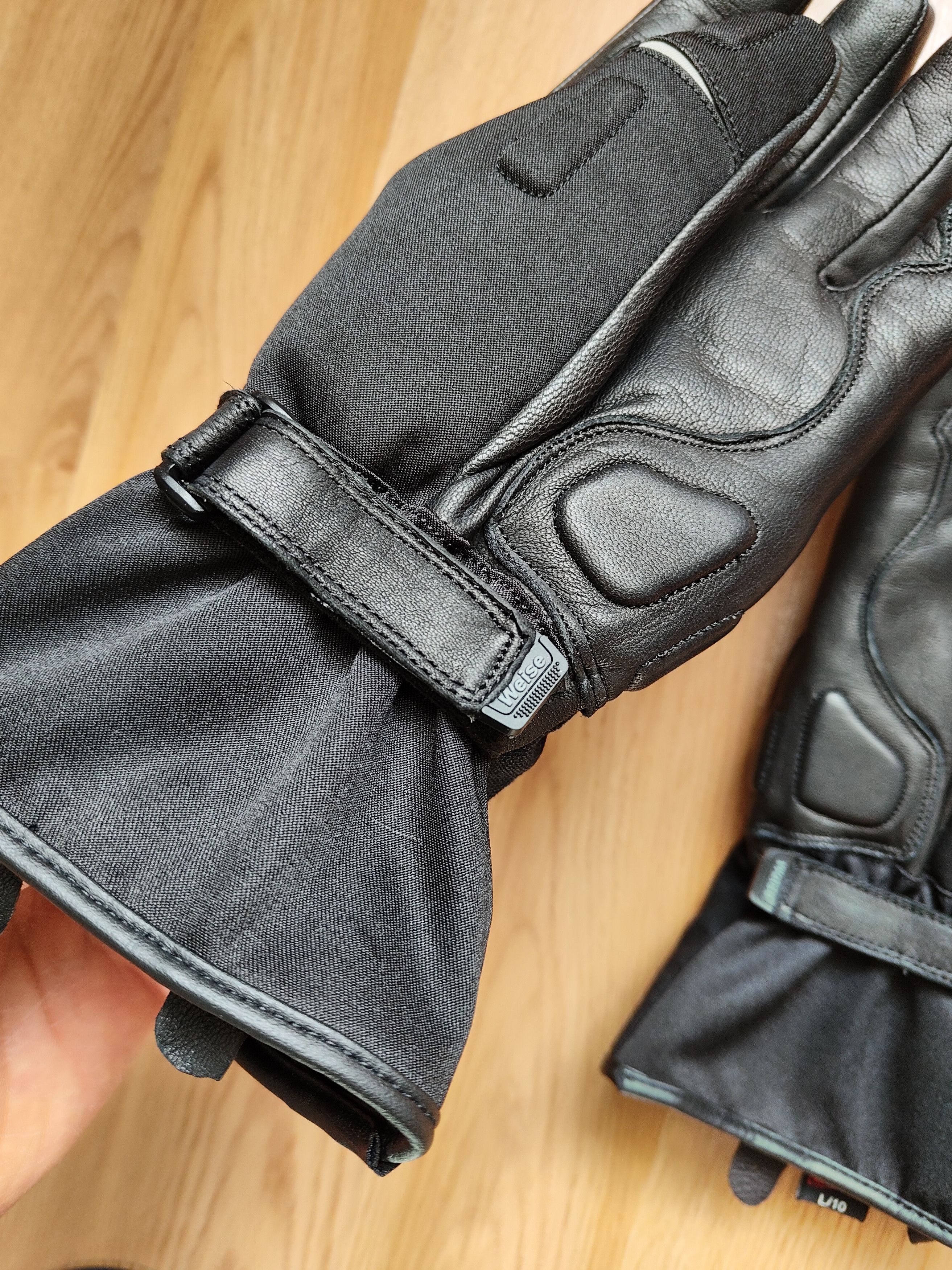 Genuine Leather Weise Men's Leather Gloves Winter Outdoor Moto Racing Gloves Size ONE SIZE - 6 Thumbnail