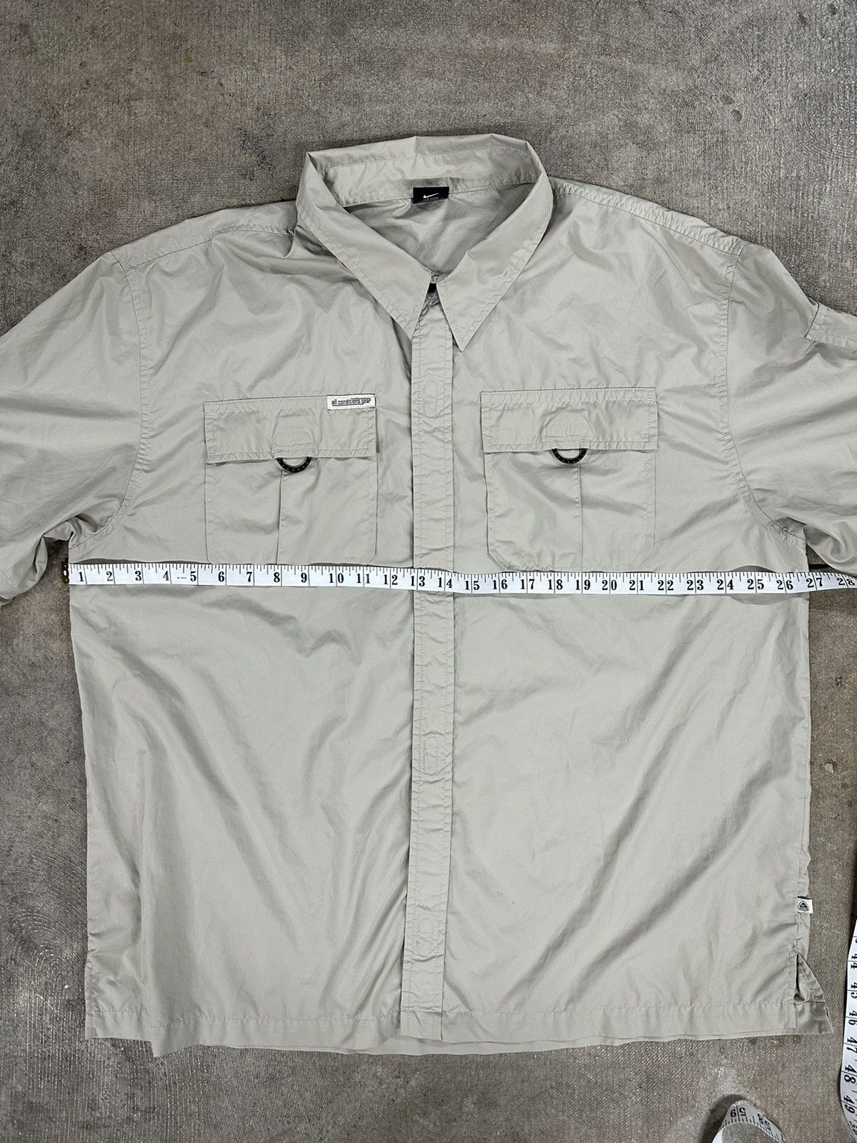 Nike ACG × Vintage Vintage 90s Nike ACG Utility Tactical Cream Windbreaker Size US XL / EU 56 / 4 - 8 Thumbnail