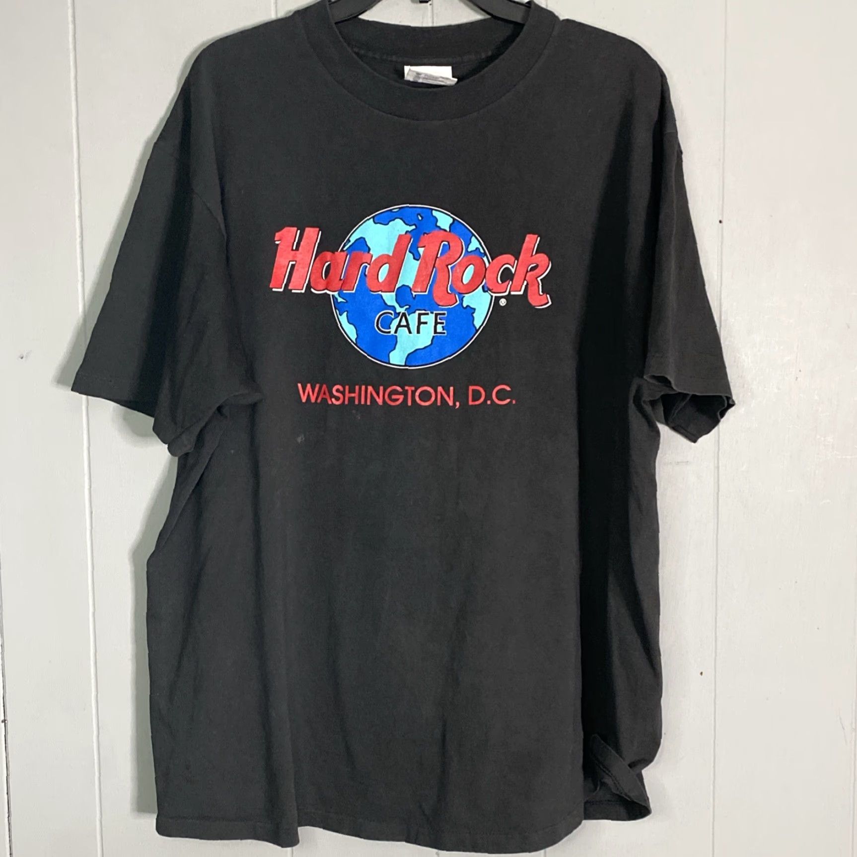 Hard Rock Cafe VINTAGE Hard Rock Cafe T-Shirt Washington Dc USA XL Black Short Sleeve Men 25x28 | Single Stitch Size US XL / EU 56 / 4 - 5 Thumbnail