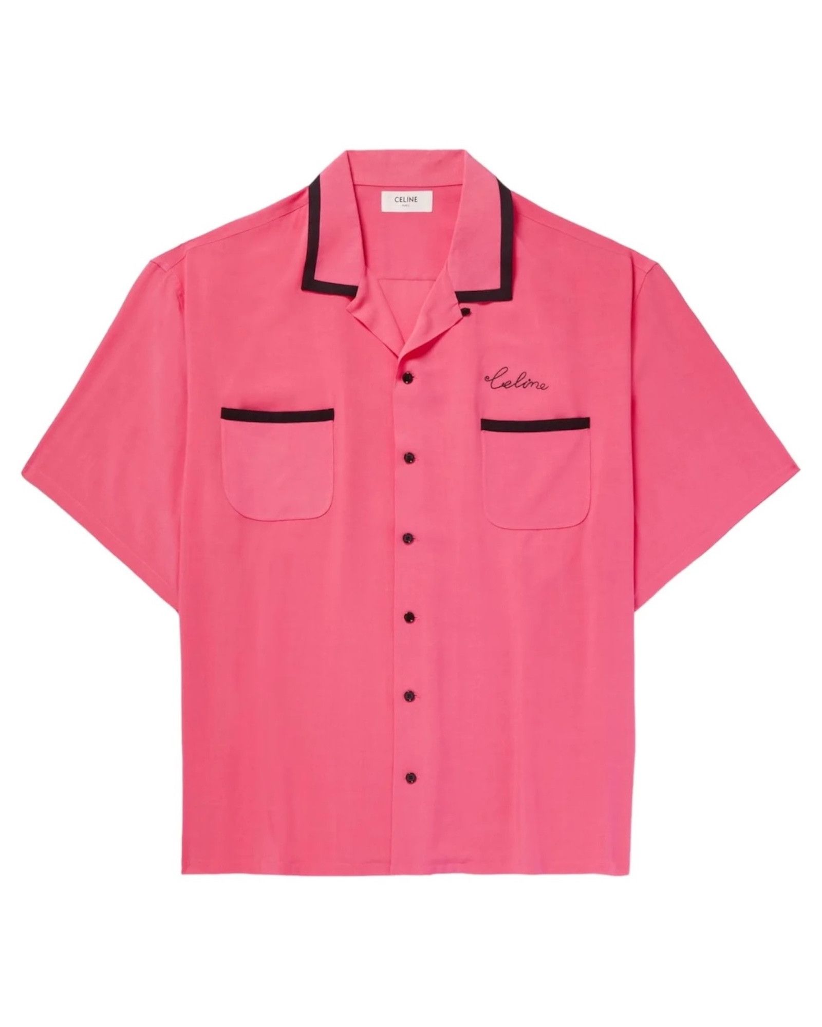 Celine × Hedi Slimane SS22 Loose Bowling Shirt Summer Hawaiian