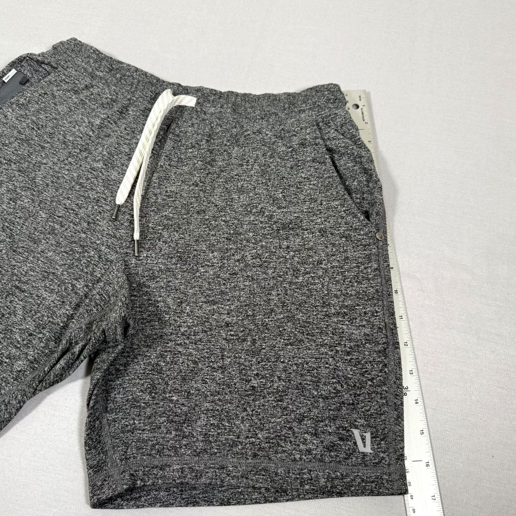 Vuori Vuori Mens Small Gray Ponto Knit Sweat Shorts with Drawstring & Pockets - Athletic Activewear, Casual Shirt? Size US 29 - 6 Thumbnail