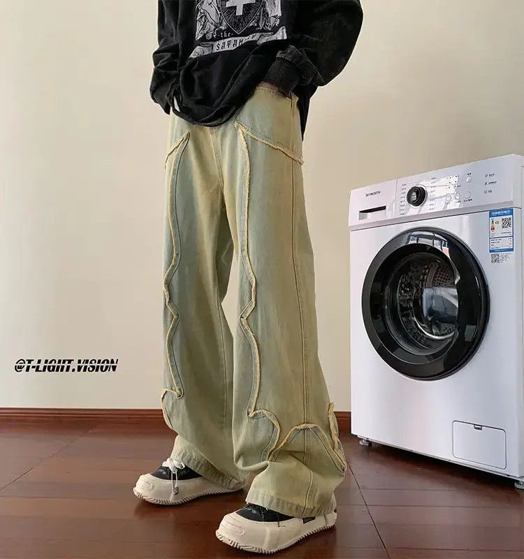 Japanese Brand Retro washed loose fitting straight leg jeans Size US 30 / EU 46 - 6 Thumbnail
