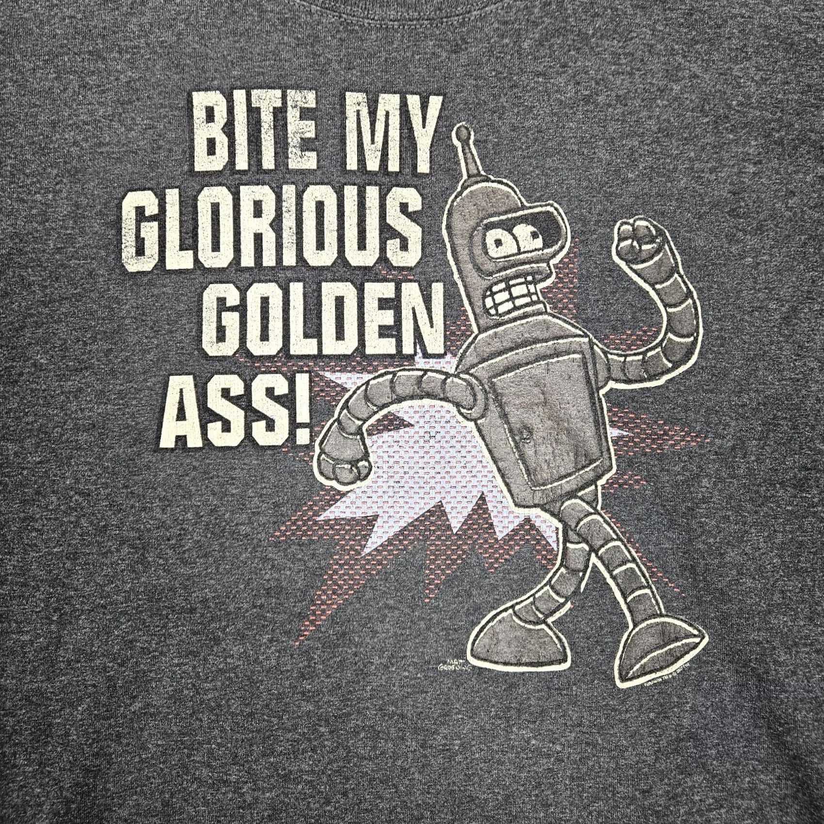 Vintage Vintage Futurama Bender T-Shirt Unisex Adults L Black Cotton Crew Neck Short Sleeve Logo Modern Graphic Shirt Mens Womens Size US L / EU 52-54 / 3 - 5 Thumbnail
