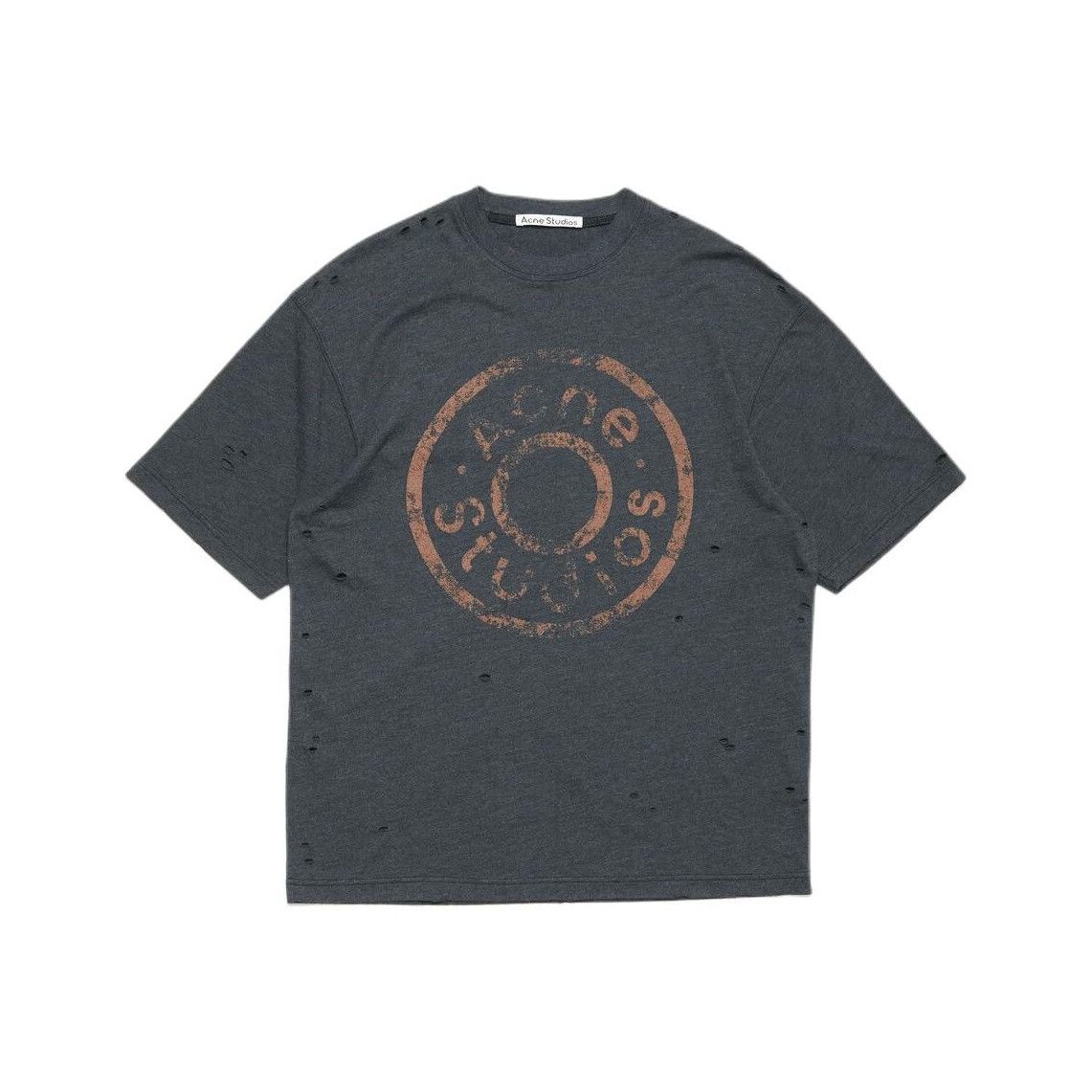 Acne Studios Acne Studios Distressed Circular Logo T-Shirt Size XL Size US XL / EU 56 / 4 - 1 Thumbnail