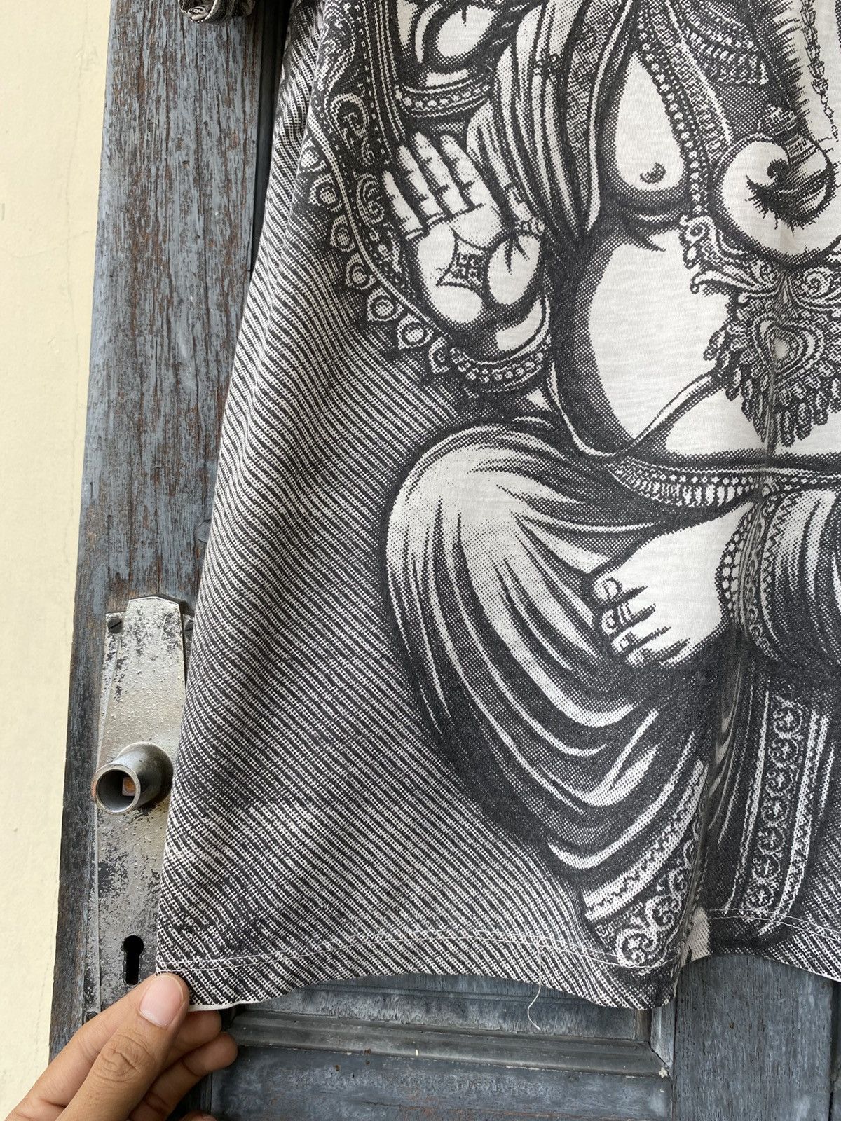 Vintage Weed Psychedelic Ganesha Graphic TShirt All Over Print Thai Size US M / EU 48-50 / 2 - 14 Thumbnail