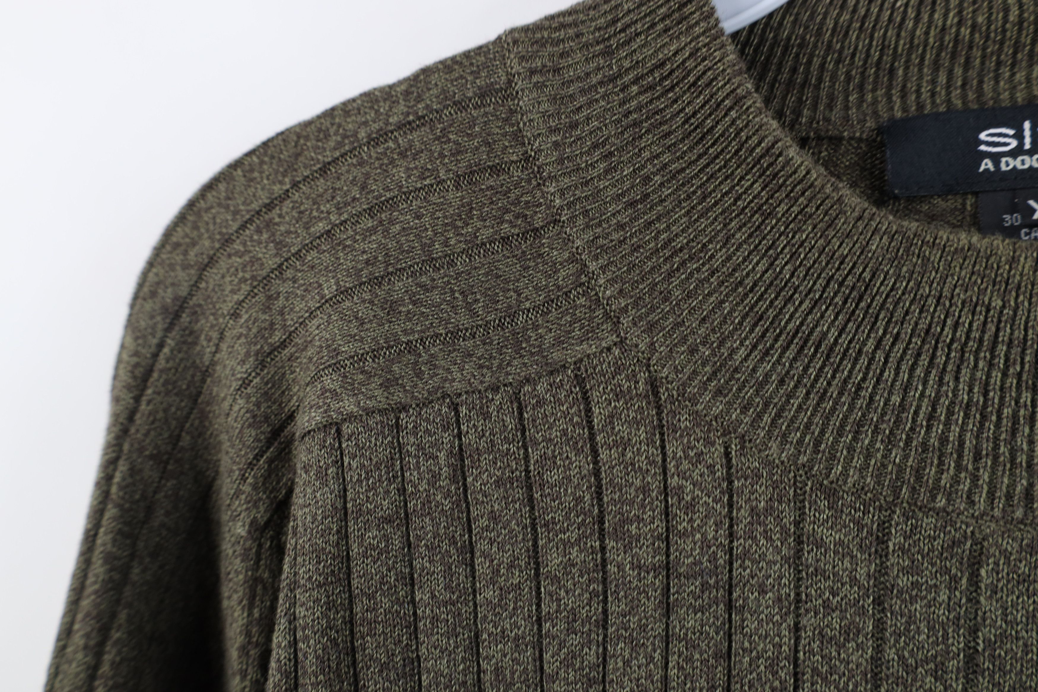 Vintage Vintage 90s Y2K Streetwear Ribbed Knit Mock Neck Sweater Size US XL / EU 56 / 4 - 5 Thumbnail