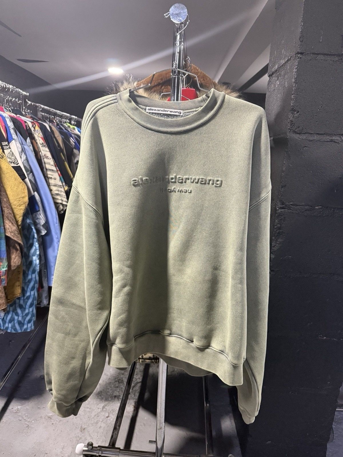 Alexander Wang Mens Alexander Wang New York Green Crewneck Sweatshirt Large Size US L / EU 52-54 / 3 - 2 Thumbnail