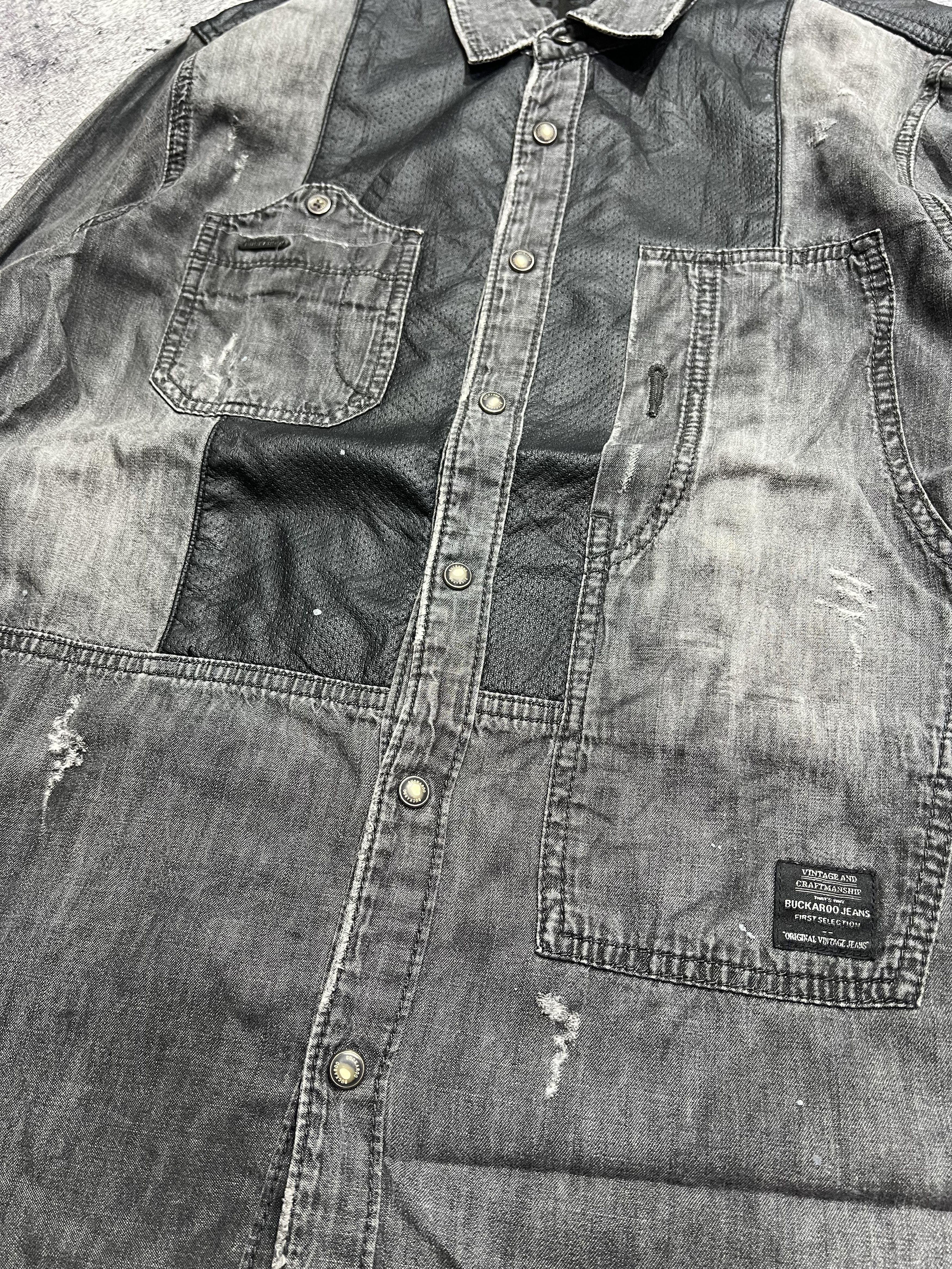 Japanese Brand 2000s Archival Hysteric Raf Knee Hybrid Shirt y2k Lgb Ifsix Size US M / EU 48-50 / 2 - 2 Thumbnail