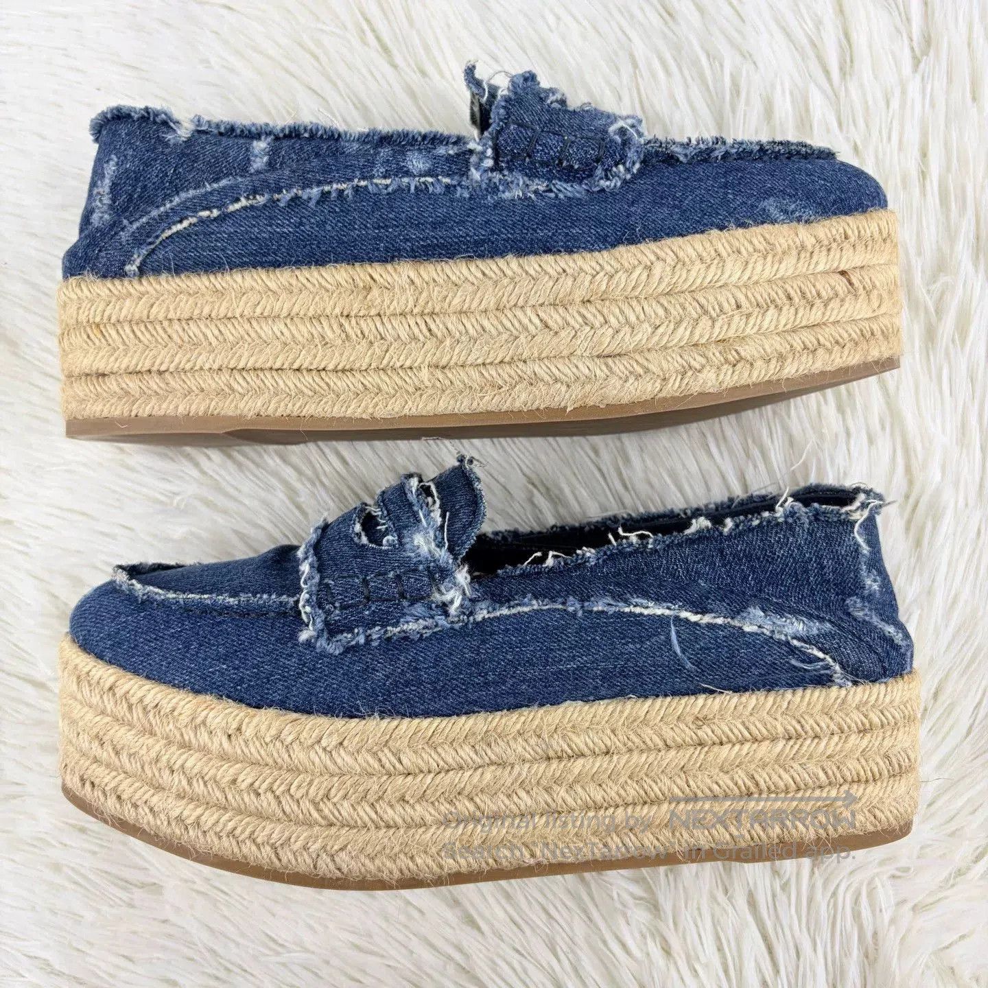 Miu Miu MiuMiu Denim Platform Espadrilles. Size US 6.5 / IT 36.5 - 7 Thumbnail