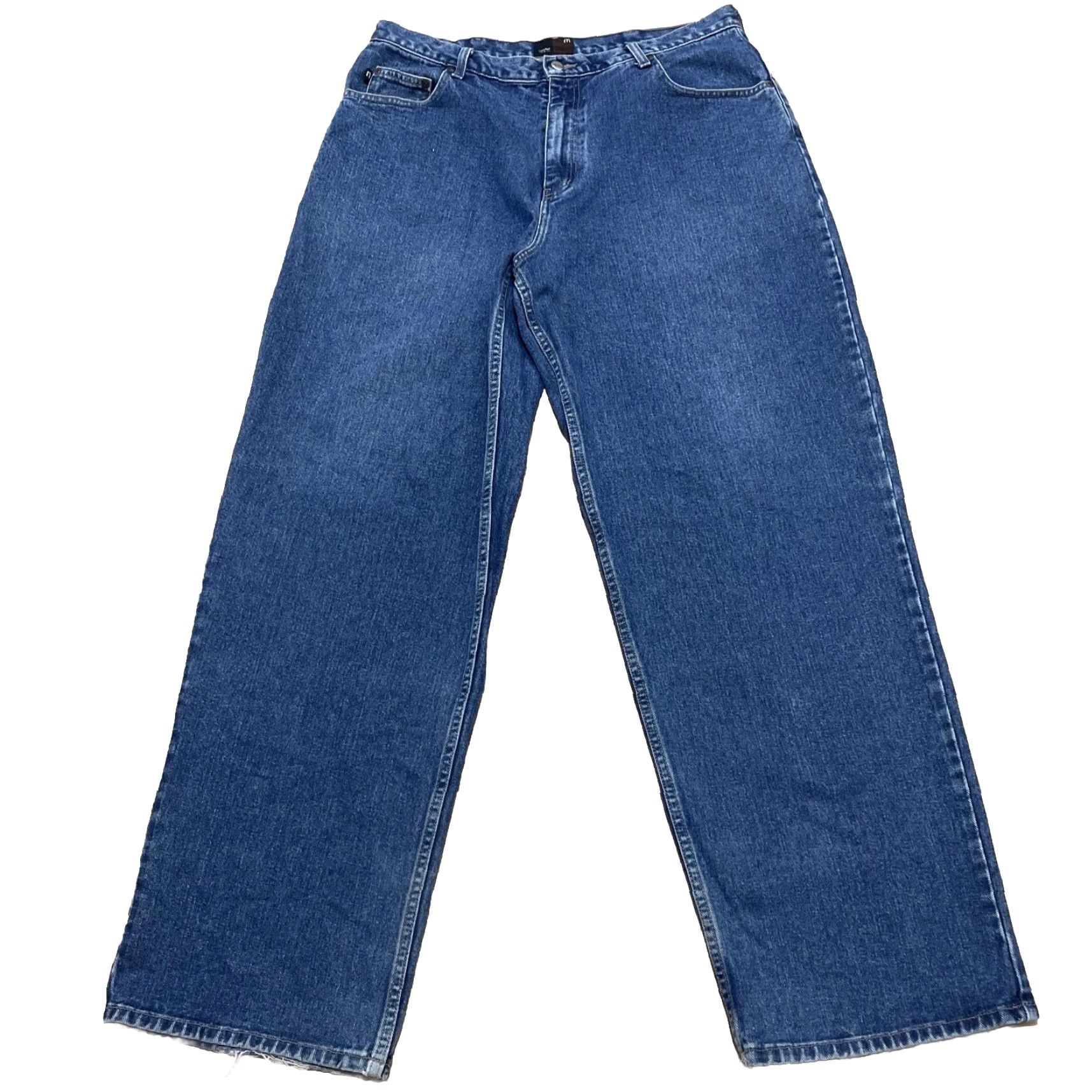 Mossimo Mossimo Gene Jeans Steam Boat Cut Men 38x34 Vtg 90s Baggy Skater Denim Wide Blue Shirt Mens Size US 38 / EU 54 - 2 Thumbnail