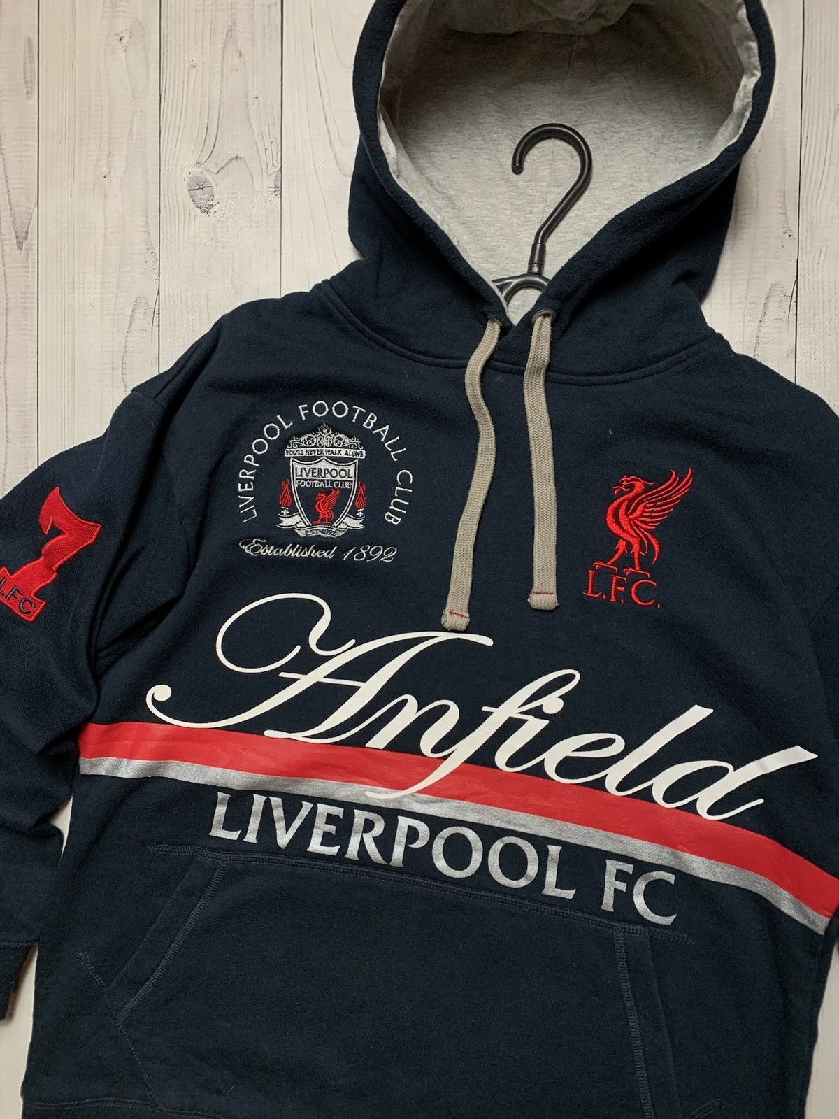 Vintage Vintage Liverpool soccer hoodie big logo size M Size US M / EU 48-50 / 2 - 2 Thumbnail