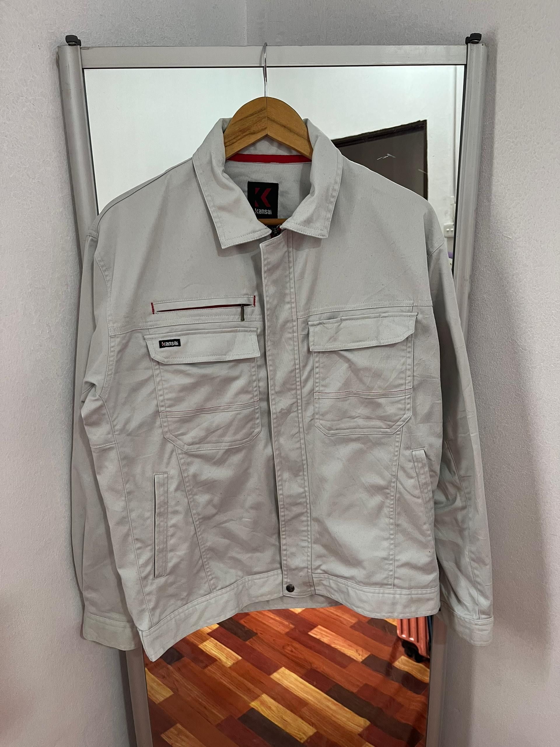 Kansai Yamamoto Kansai Yamamoto Light Grey Utility Work Jacket Size US L / EU 52-54 / 3 - 1 Thumbnail