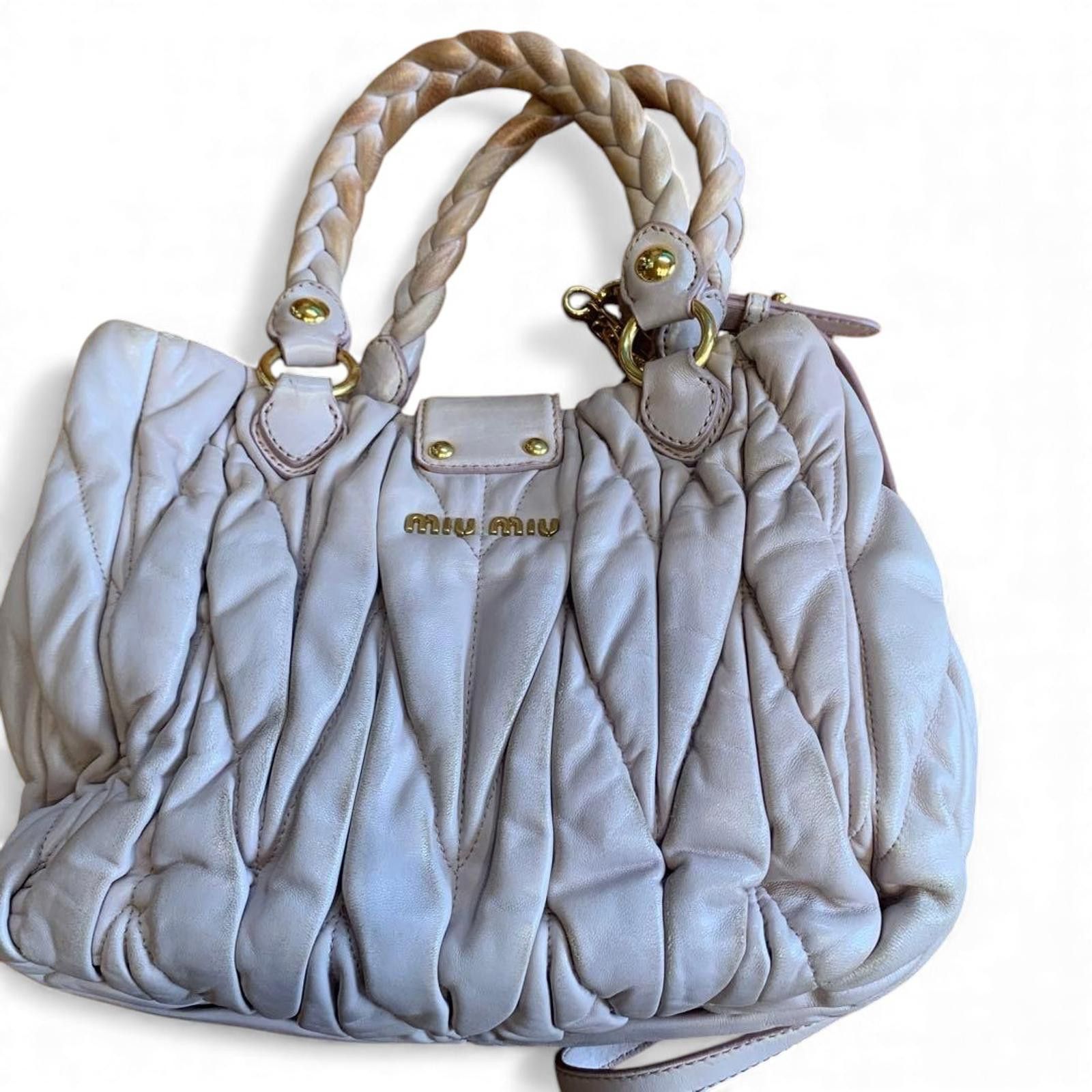 Miu Miu Miu Miu - Quilted Leather Handbag with Gold Hardware Size ONE SIZE - 5 Thumbnail