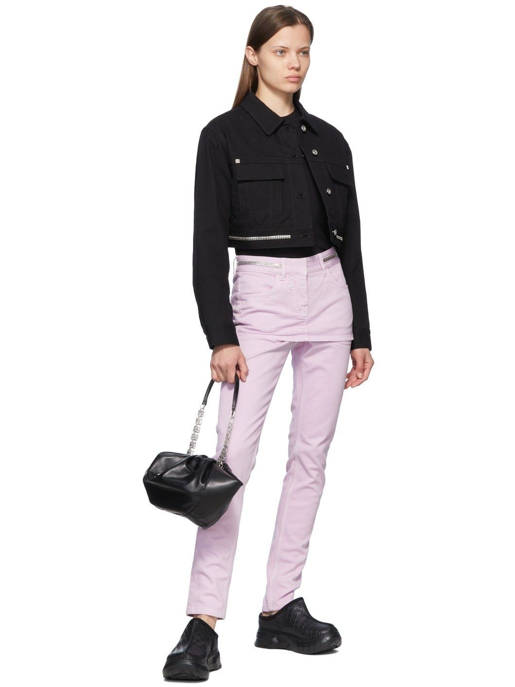 Givenchy o1y0925 Denim Pant in Lilac Size 26" / US 2 / IT 38 - 4 Thumbnail