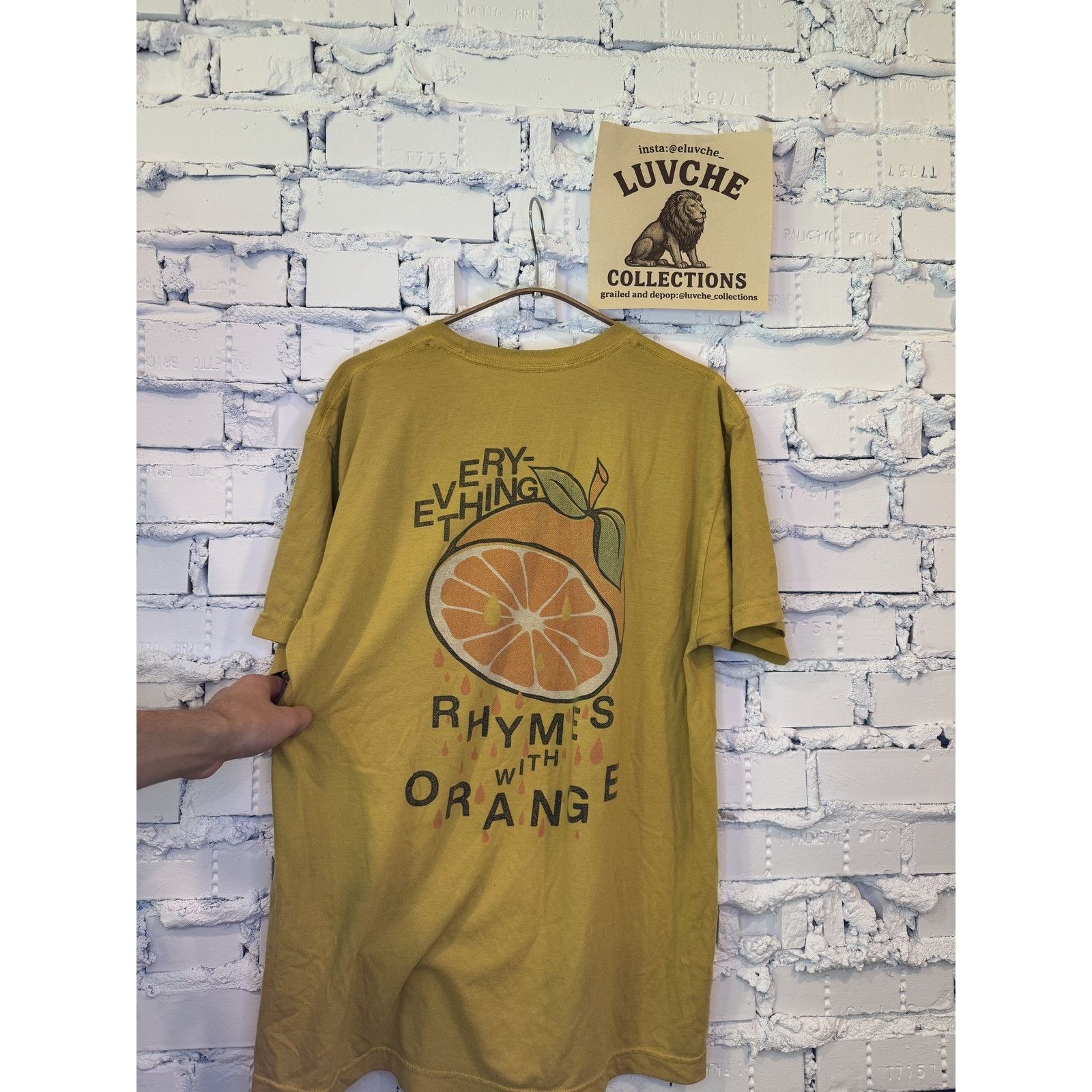 Other Sunday Cool Yellow Everything Rhymes With Orange Graphic Tee Size US L / EU 52-54 / 3 - 2 Thumbnail