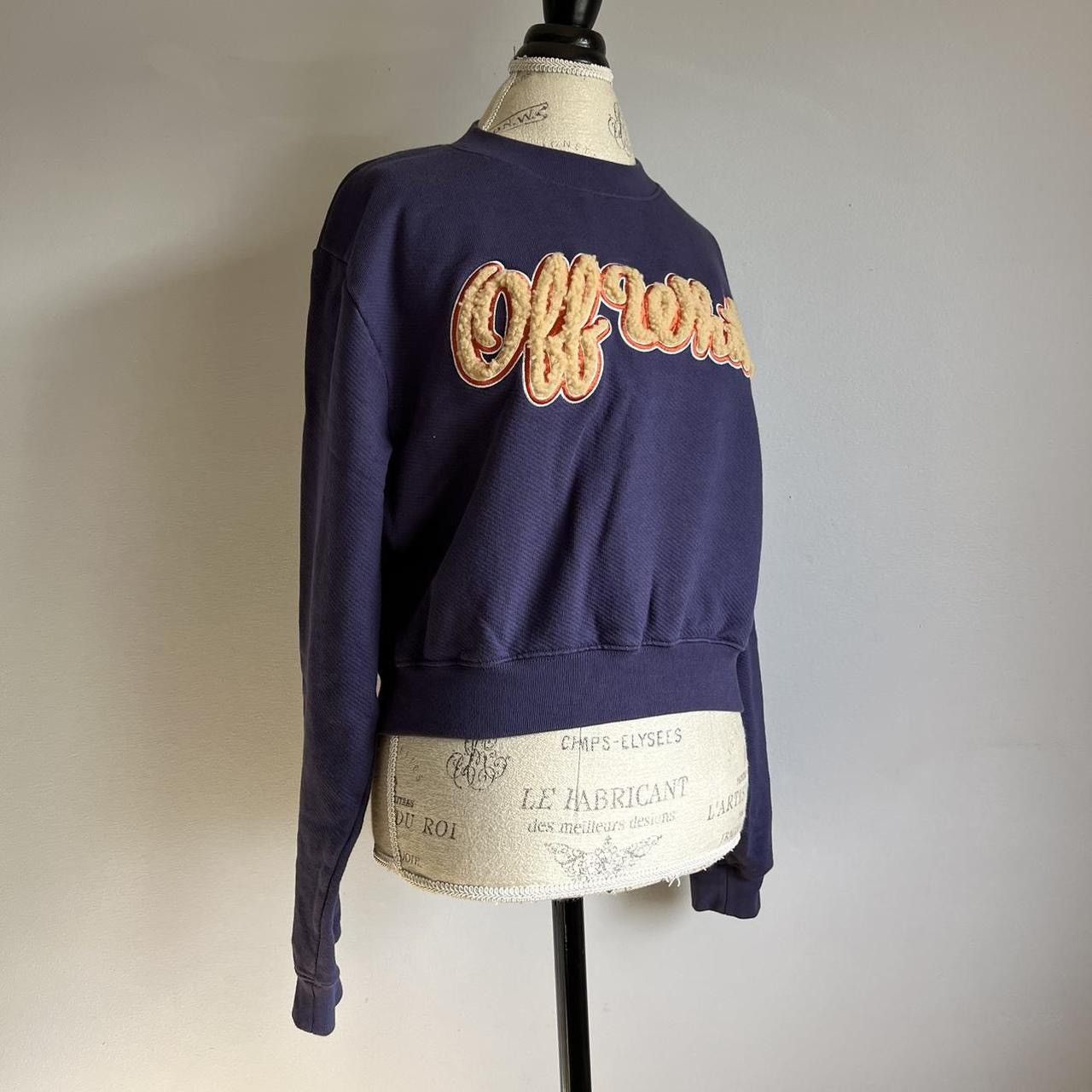 Designer × Off-White Vintage OFF-WHITE crop sweater Size M / US 6-8 / IT 42-44 - 6 Thumbnail
