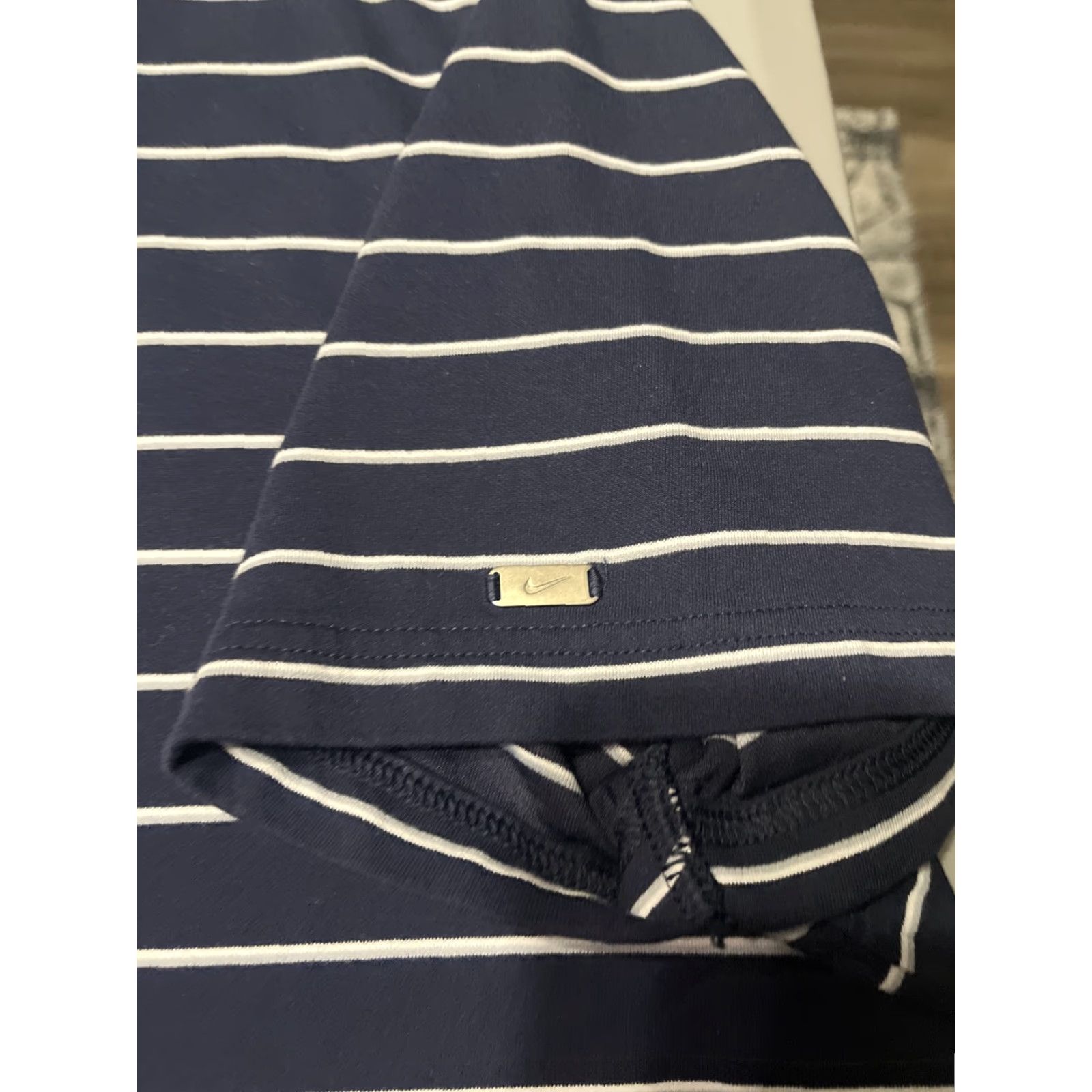 Nike Nike Polo Shirt Mens 2XL Dark Blue Dri-Fit Striped Polo Shirt Mens 2XL Blue Nike Golf Casual Short Sleeve Size US XXL / EU 58 / 5 - 2 Thumbnail