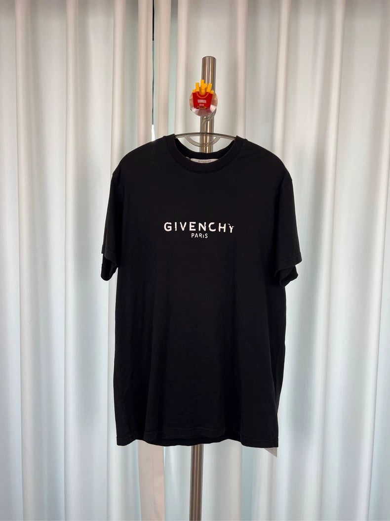 Givenchy Printed Ripped Font Logo Short Sleeve/