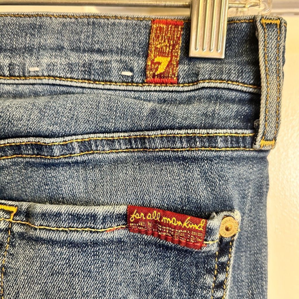 7 For All Mankind Women's 7 For All Mankind The Skinny Jeans - Size 26 Blue Size 26" / US 2 / IT 38 - 4 Thumbnail