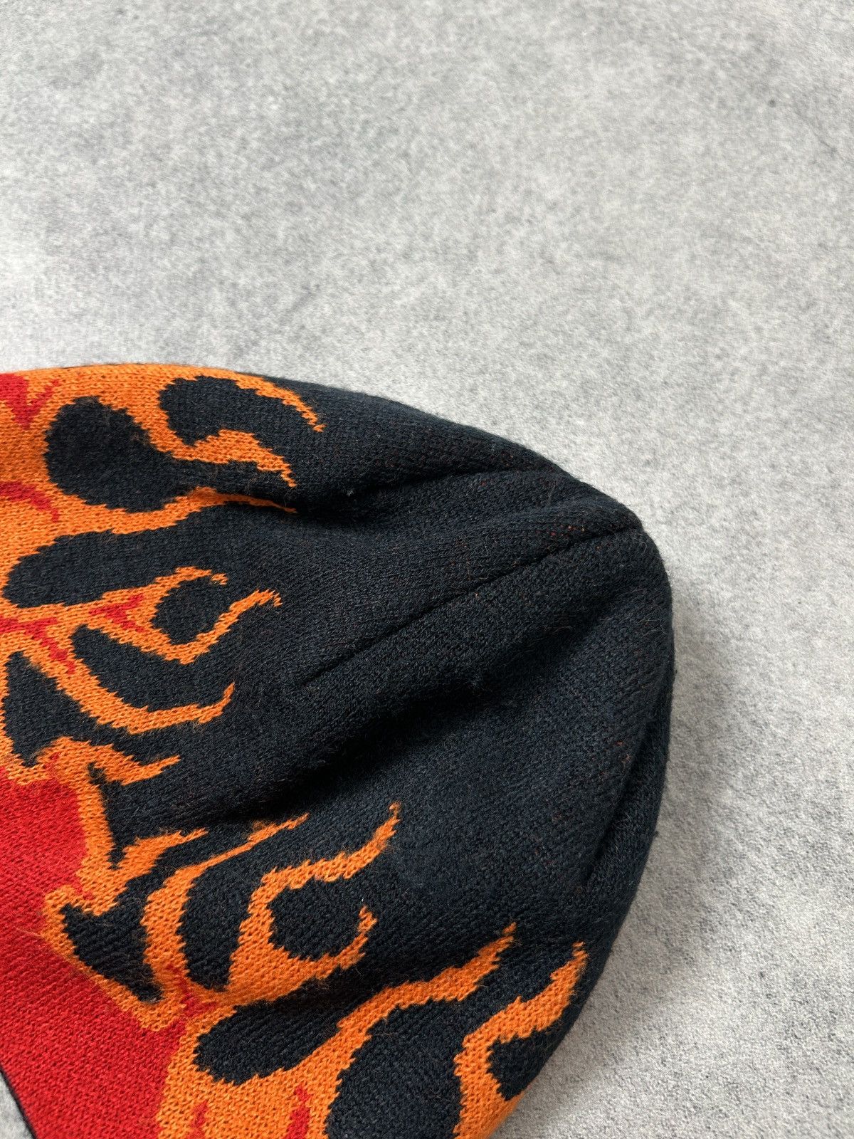 Japanese Brand Vintage Hell Fire 🔥 Beanie hats y2k Size ONE SIZE - 4 Thumbnail