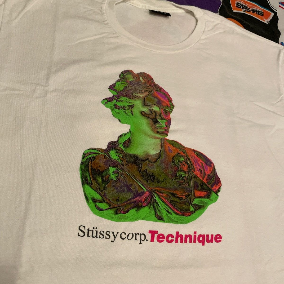 Stussy Vintage Streetwear Stüssy Corp Technique Collab Promo Tee Size US L / EU 52-54 / 3 - 3 Thumbnail
