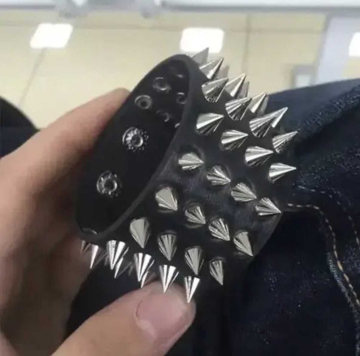 Jewelry Spike Strap Bracelet Gothic Demon Soul Horror Jewelry Size ONE SIZE - 1 Thumbnail