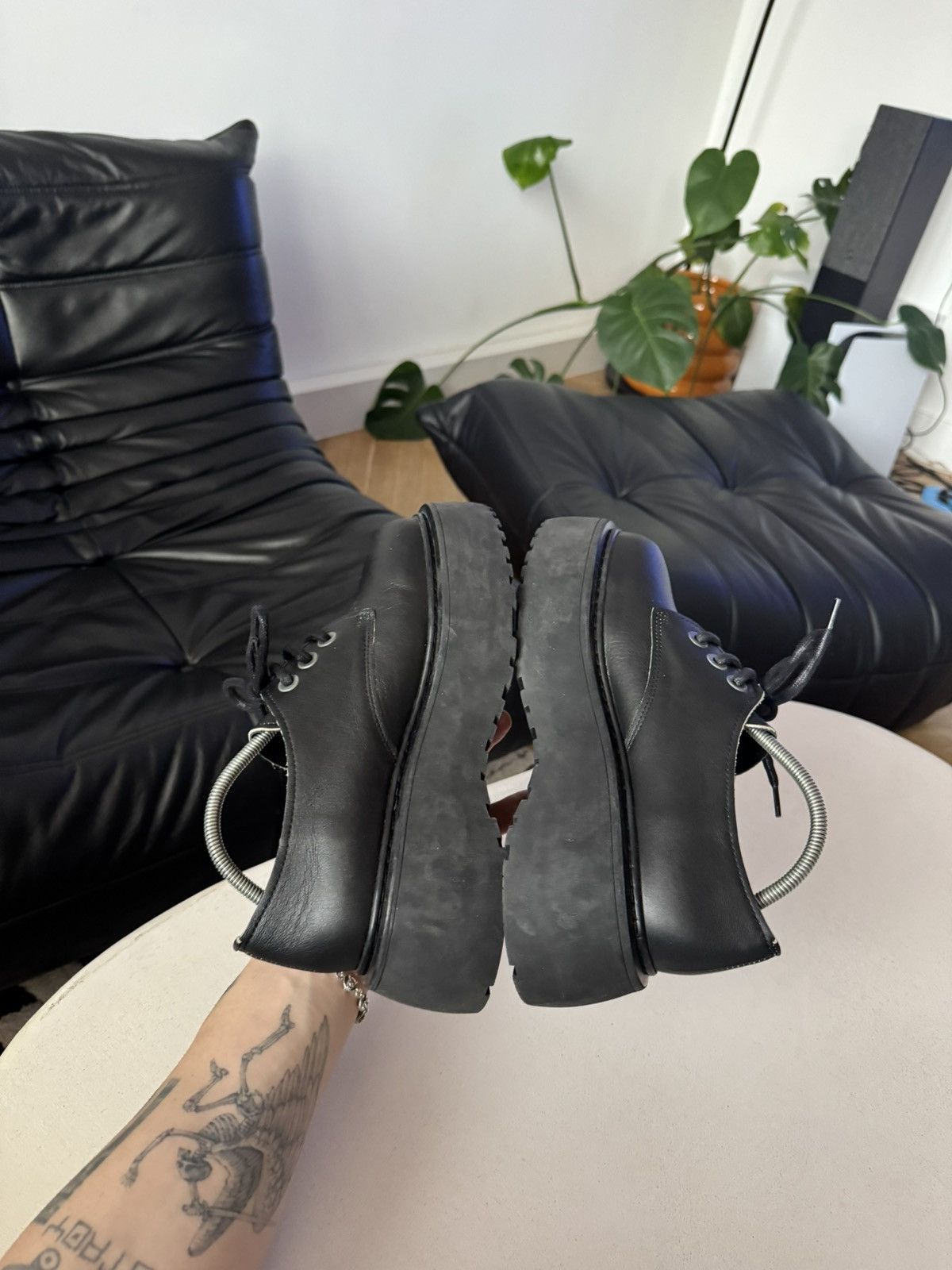 Leather Rare Vintage Avant Garde Platform Derby Leather Boots Grail Size US 5.5 / EU 38 - 5 Thumbnail