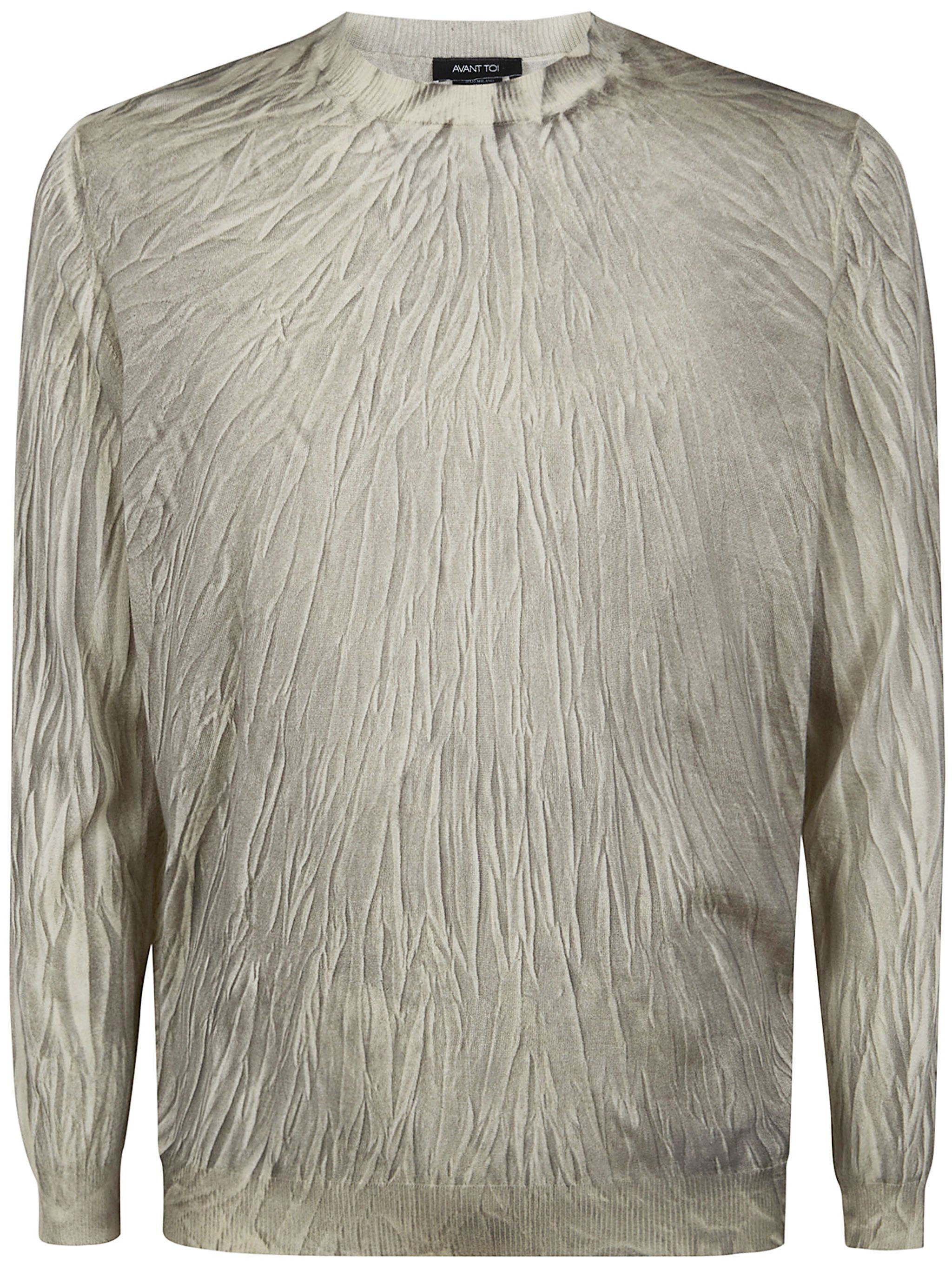 Avant Toi "FLAUBERT" CRUMPLED EFFECT CASHMERE AND SILK COMFORT PULLOVER Size US L / EU 52-54 / 3 - 1 Thumbnail