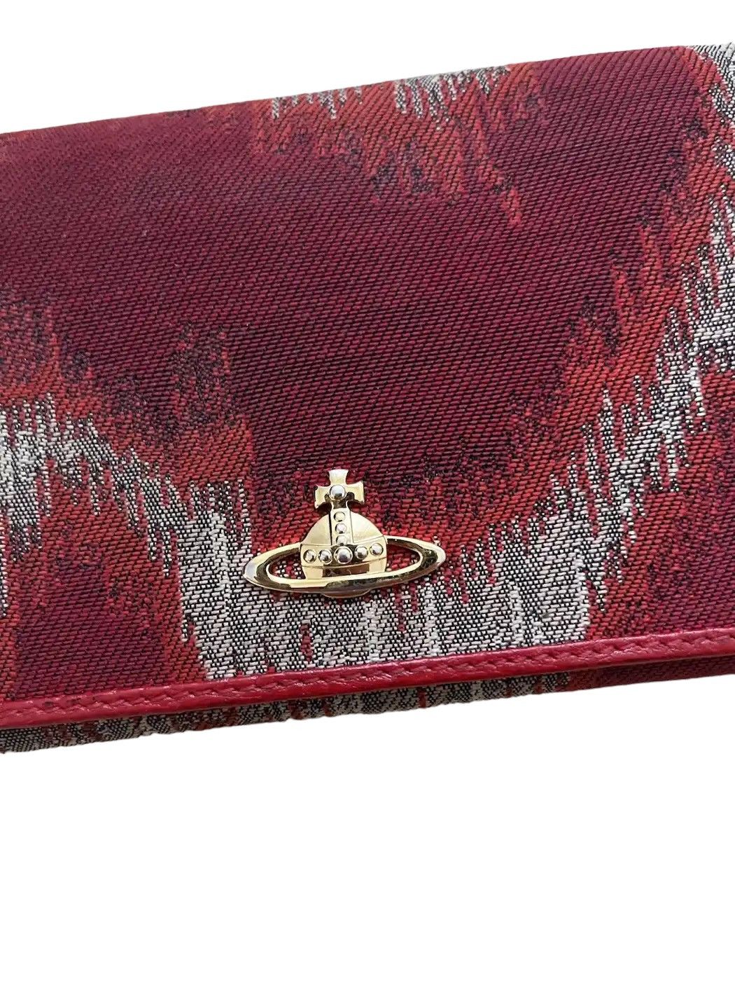 Genuine Leather × Vivienne Westwood GRAIL🔥OG Vivienne Westwood 🏴󠁧󠁢󠁥󠁮󠁧󠁿 Orb Logo Leather Long Wallets Size ONE SIZE - 2 Thumbnail