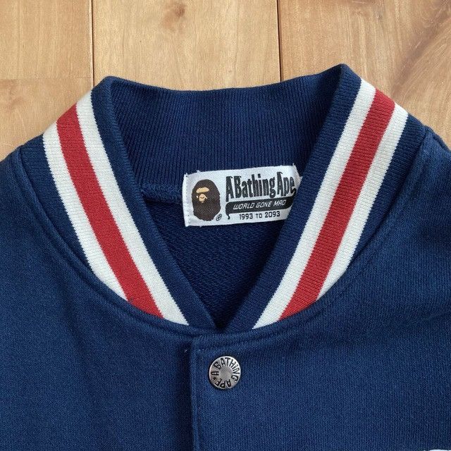 Bape BAPE Milo Sweat Varsity Jacket Navy a bathing ape NIGO Size US S / EU 44-46 / 1 - 4 Thumbnail