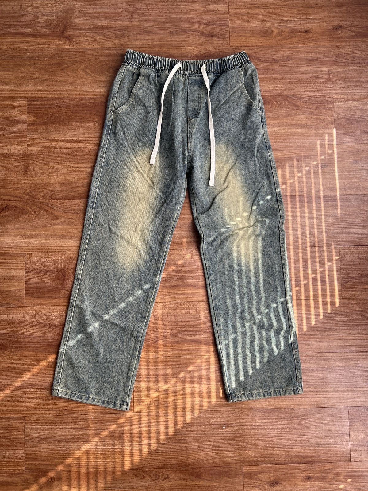 Japanese Brand × Vintage Adjustable Drawstring STOne Washed Jeans Size US 30 / EU 46 - 1 Thumbnail