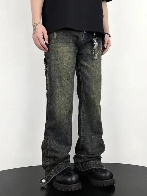 Jean Nostalgic washed workwear-breasted micro-flare jeans Size US 34 / EU 50 - 5 Thumbnail