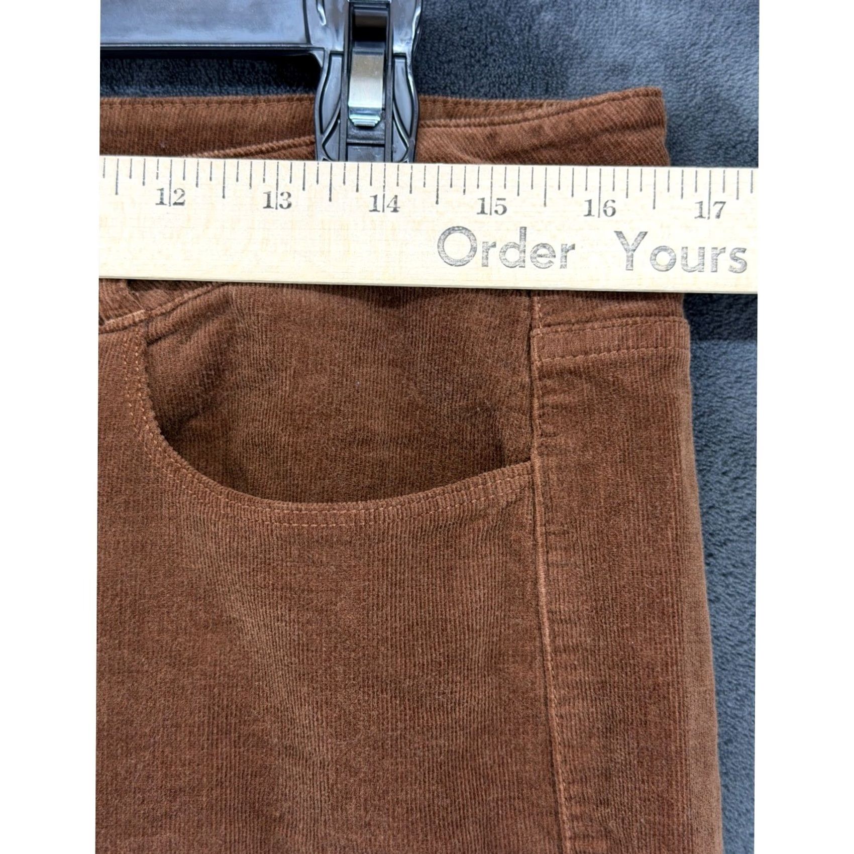 Paige Paige Dark Argan Brown Corduroy Flare Jeans High Rise Womens 31 Jeans Size 24" / US 00 / IT 34 - 6 Thumbnail