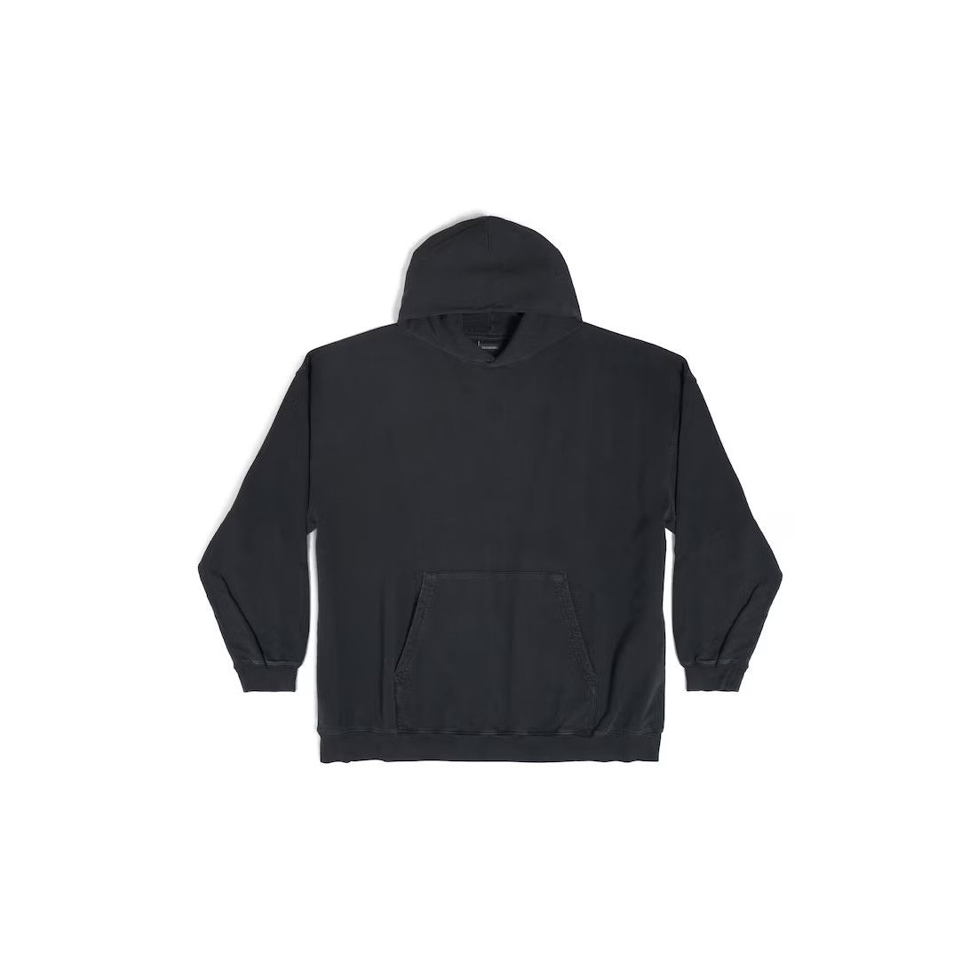 Balenciaga o1mt1gz0225 Back Hoodie Large Fit in Black Size S / US 4 / IT 40 - 1 Thumbnail