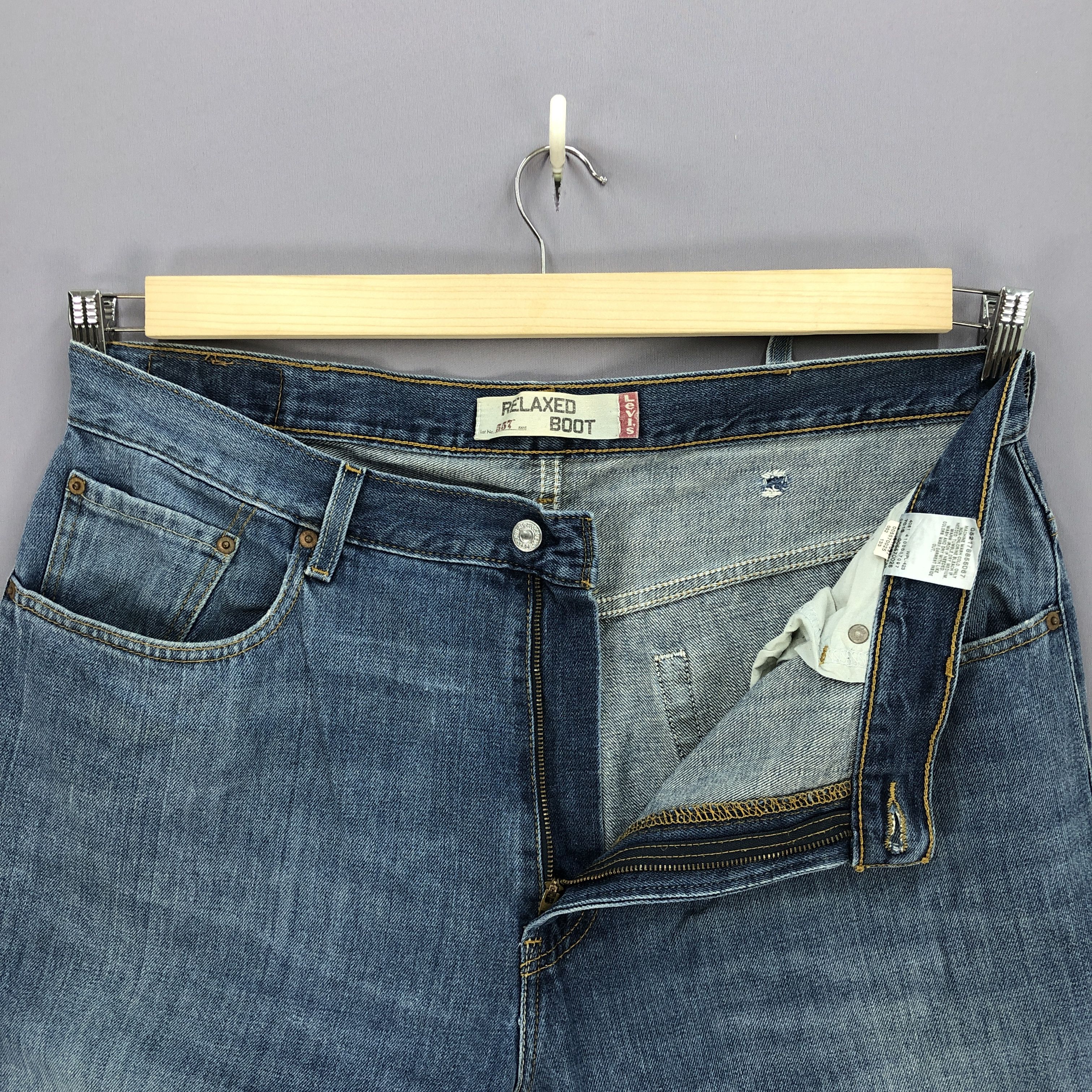 If Six Was Nine Vintage Levis 557 Flare Jeans Levi's Bell Bottom Denim Size US 38 / EU 54 - 9 Thumbnail