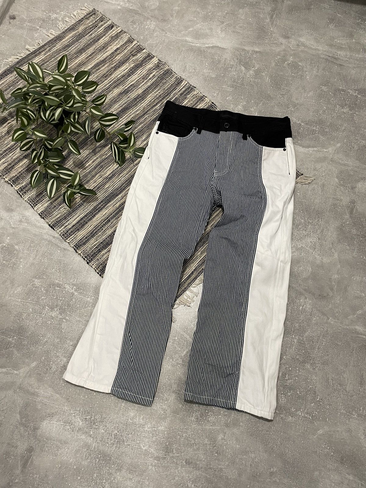 image of Avant Garde x Diesel Black Gold Patch Work Pants Jeans Vintage 90's Y2K, Men's (Size 28)
