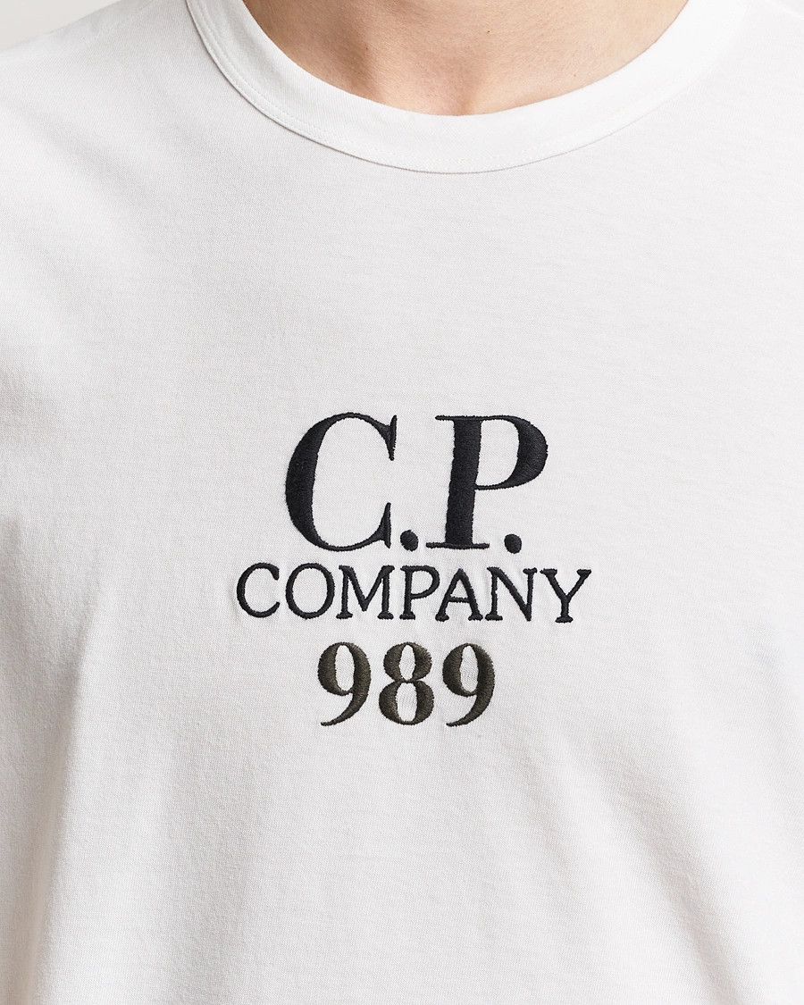 C.P. Company o1y1224 Logo Crewneck T-Shirt in Off white Size US XL / EU 56 / 4 - 5 Thumbnail