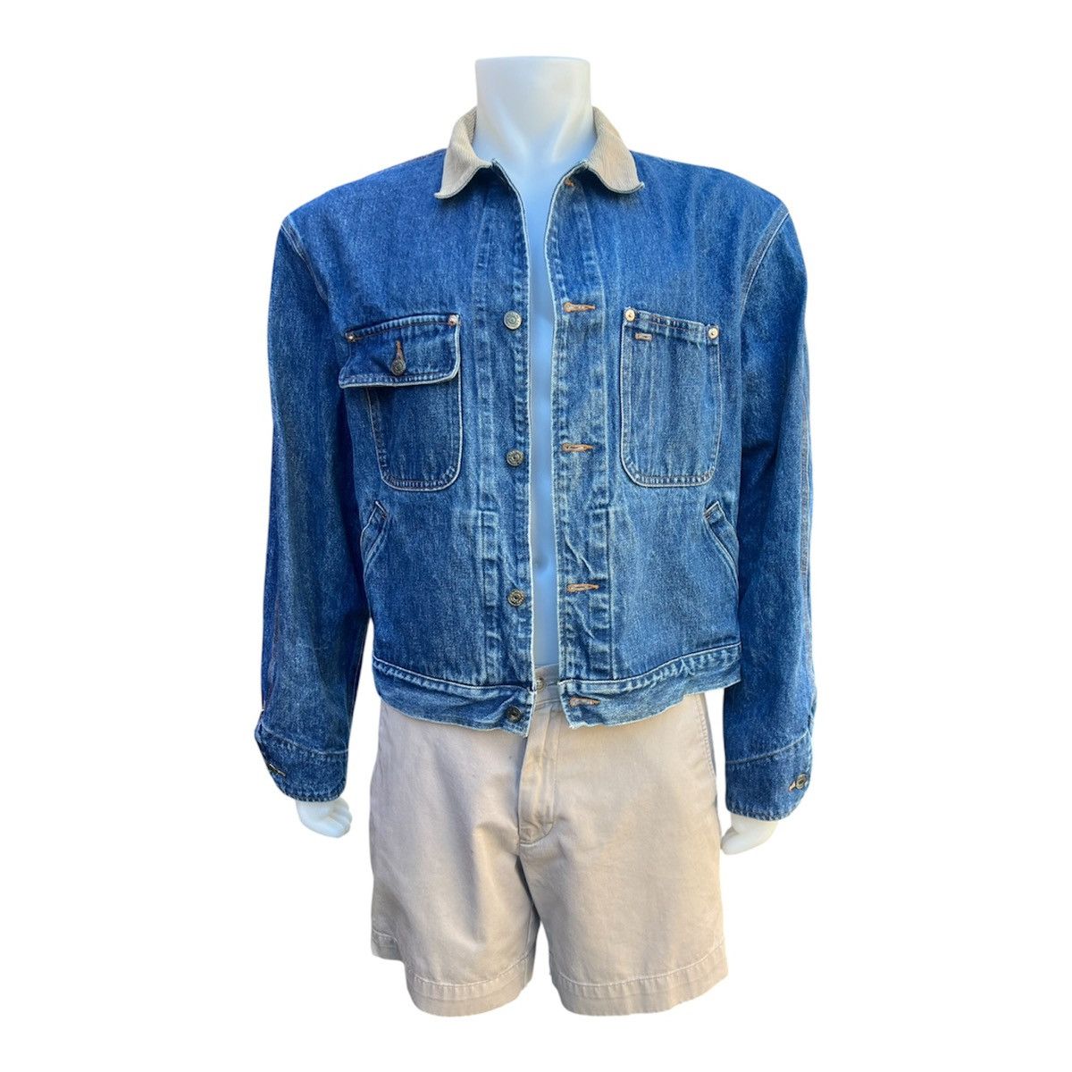 Polo Ralph Lauren Vintage 90s Polo RL Dungarees USA Trucker Jean Jacket XL Size US XL / EU 56 / 4 - 2 Thumbnail