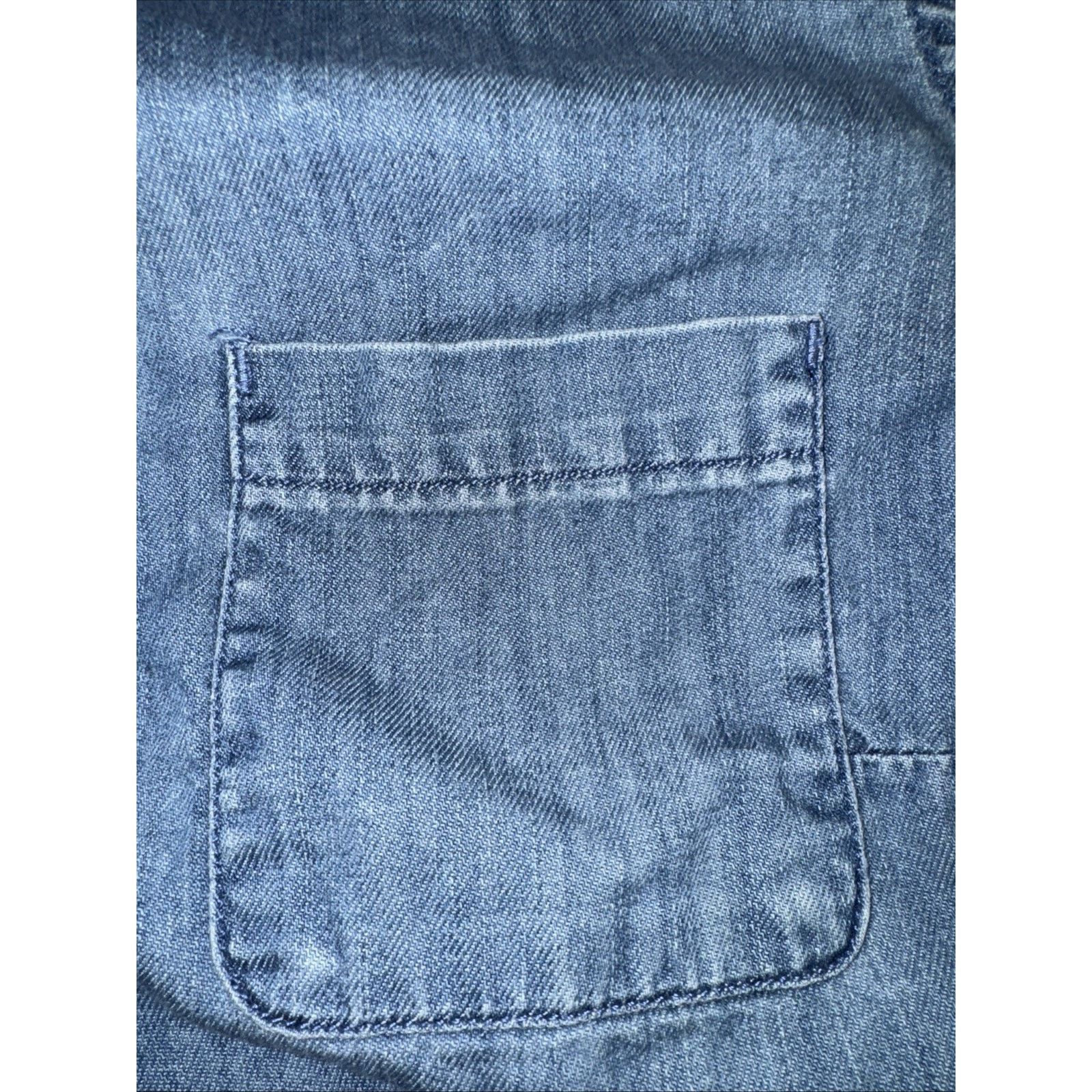 J.Crew × Vintage J.CREW Womens Oversized Short Sleeves Denim Dress XS Blue Size XS / US 0-2 / IT 36-38 - 3 Thumbnail