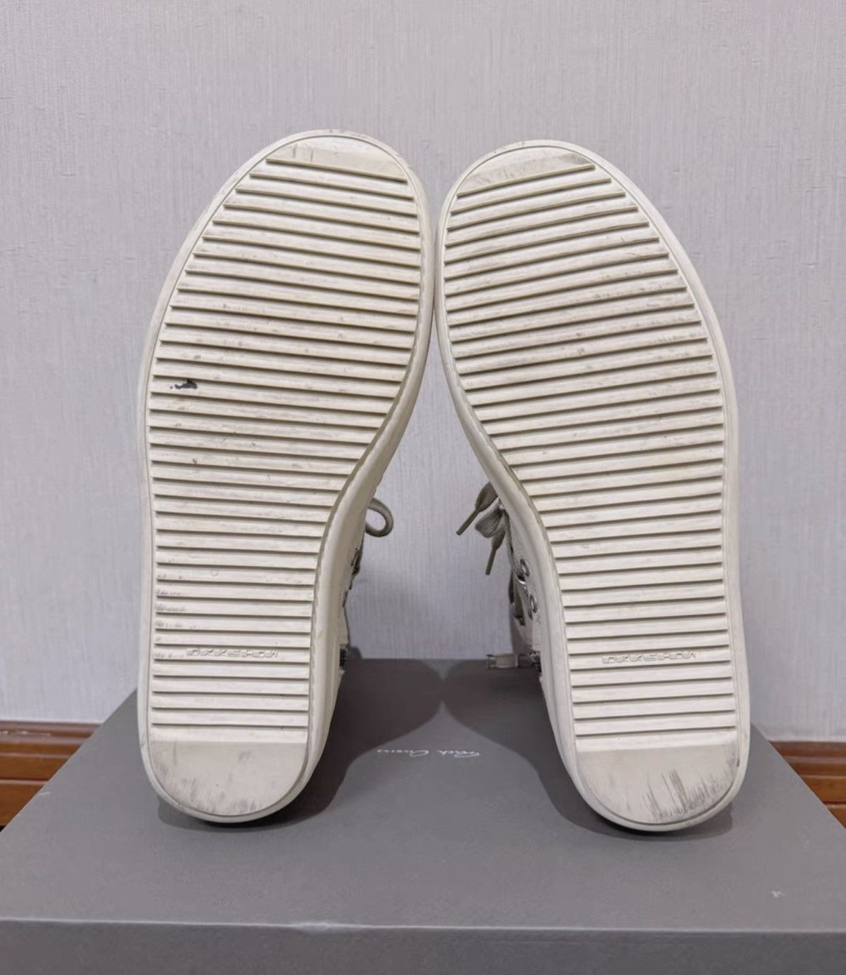 Rick Owens Rick Owens DRKSHDW Pentagram Lace-Up "Milk White" Sneakers Size US 8 / EU 41 - 7 Thumbnail