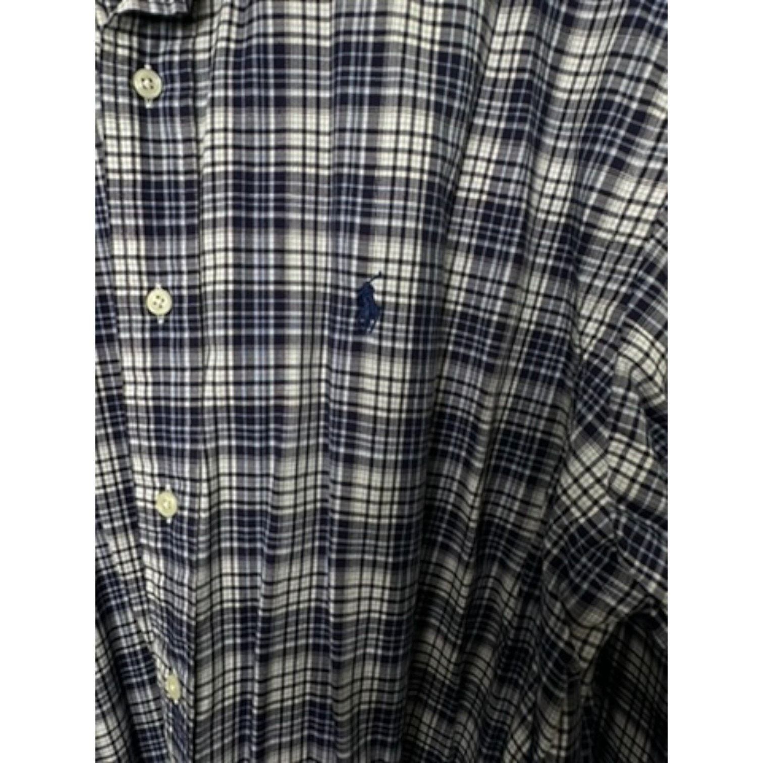 Ralph Lauren Ralph Lauren BLAKE Plaid Button Down Navy Blue Shirt Large Size US L / EU 52-54 / 3 - 5 Thumbnail