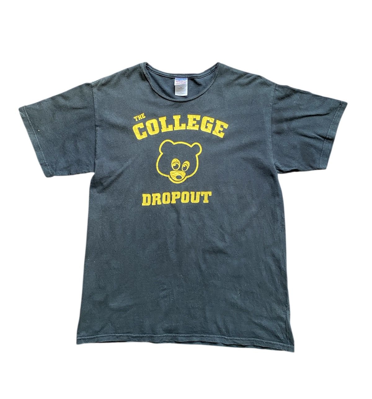 Kanye West Vintage 2004 Kanye West Dropout Faded Black T Shirt Size US M / EU 48-50 / 2 - 1 Thumbnail