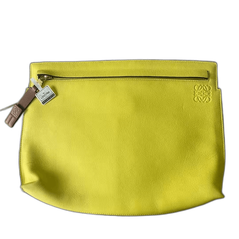 Loewe Yellow Leather Crossbody Clutch Bag