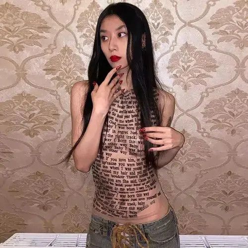 Japanese Brand Women’ Sexy Style O-Neck Sleevelgss Tops Size ONE SIZE - 7 Thumbnail